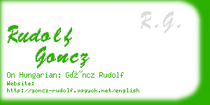 rudolf goncz business card